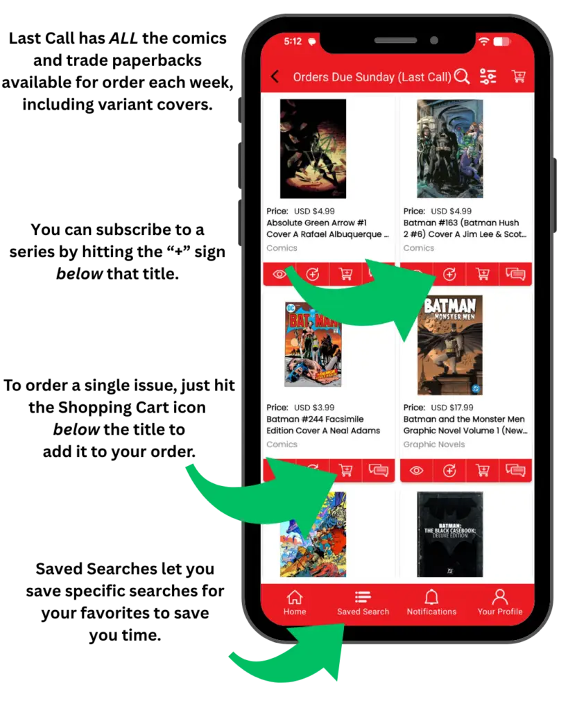 ComicHub Last Call Screen