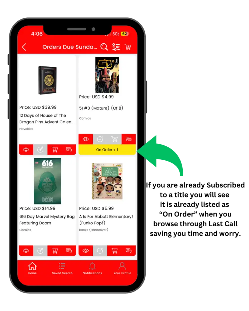 ComicHub item already subscribed indicator