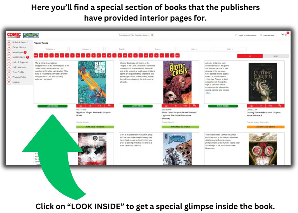 Comic Hub Preview Pages Look Inside