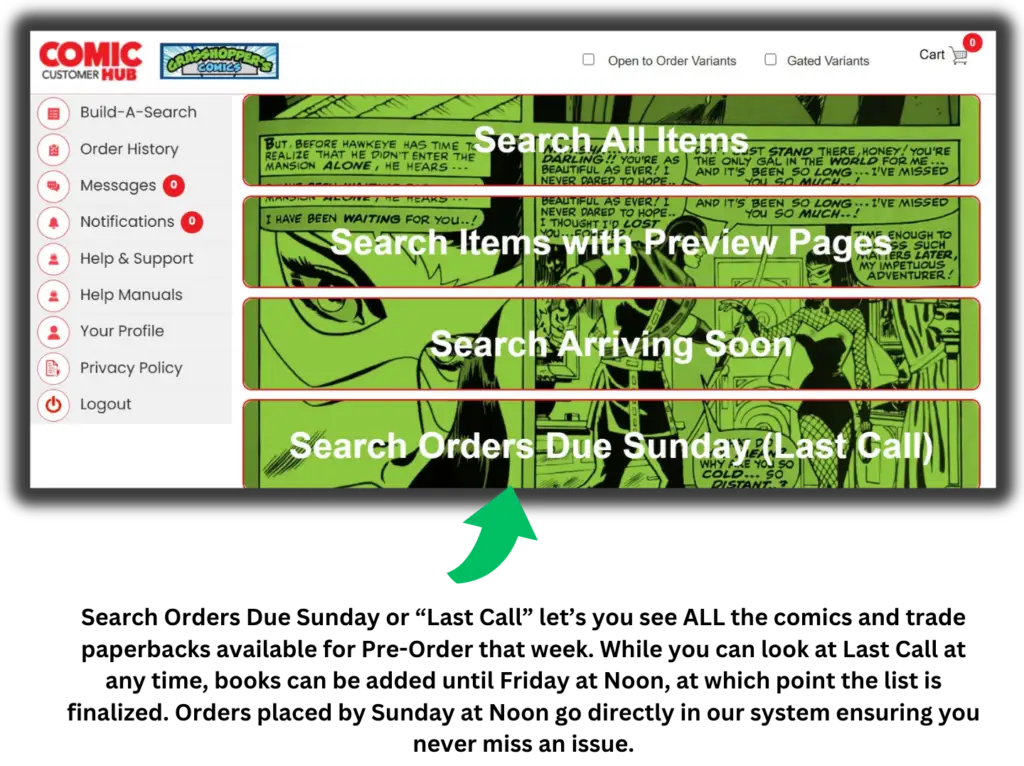 ComicHub Shop Coming Soon Main Menu