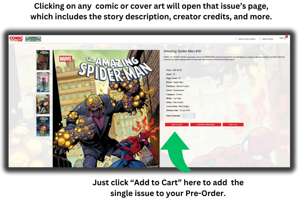 ComicHub Item Detail Page